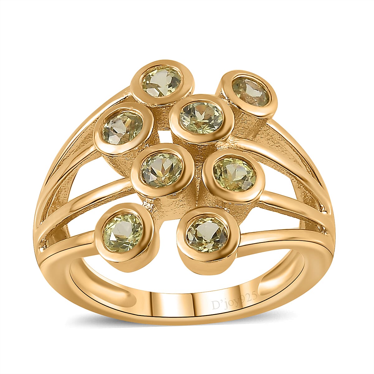 Premium Chrysoberyl Ring in Vermeil Yellow Gold Over Sterling Silver (Size 10.0) 1.10 ctw