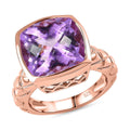 Rose De France Amethyst Ring in Vermeil RG Over Sterling Silver (Size 10.0) 6.85 ctw - Sticky add to cart bar