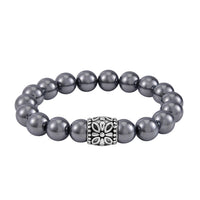Terahertz Beaded Stretch Bracelet in Stainless Steel (6.5-7In) 115.00 ctw