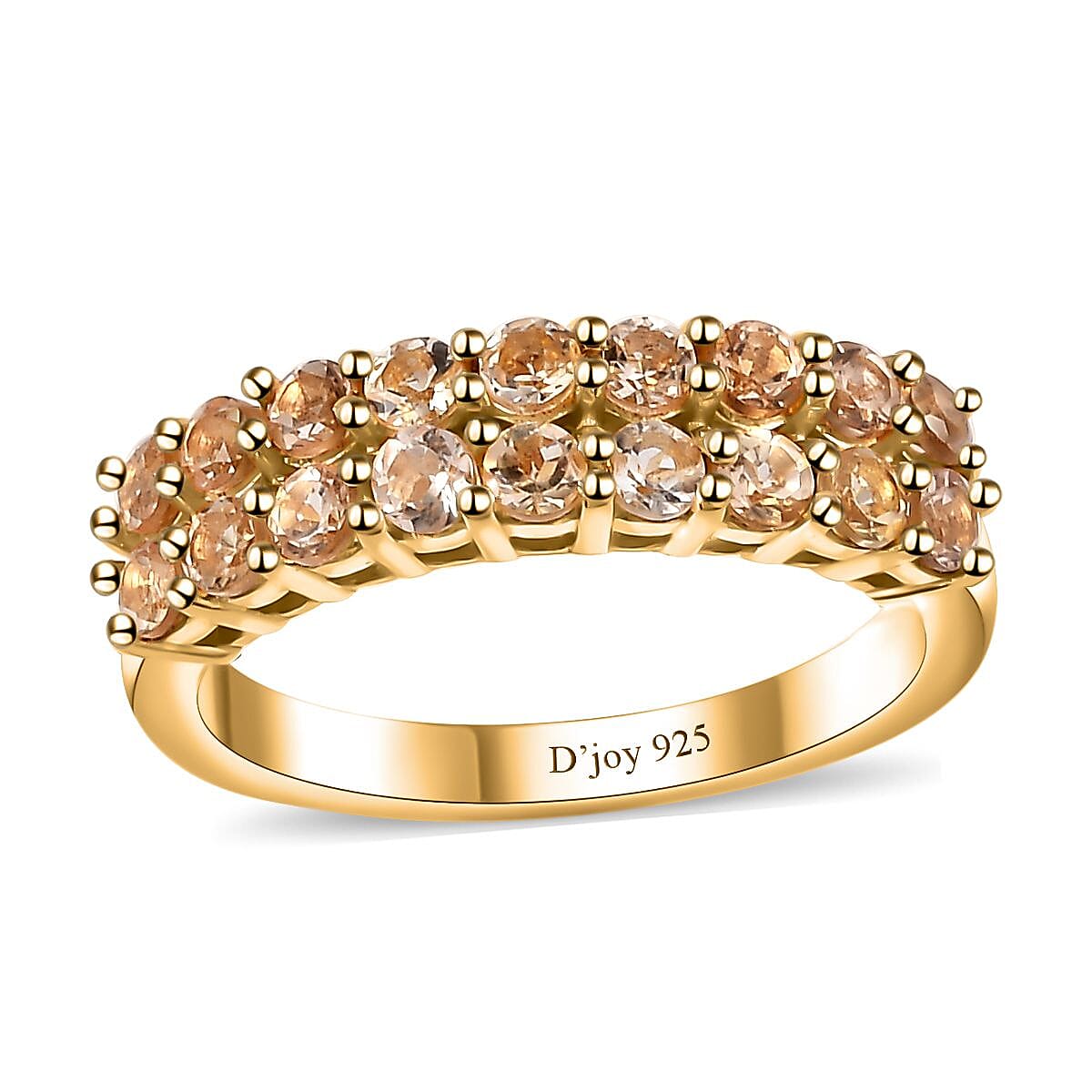 Premium Imperial Topaz Ring in Vermeil Yellow Gold Over Sterling Silver (Size 10.0) 1.10 ctw