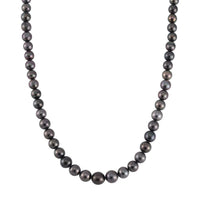 18K Yellow Gold Magnetic Lock Tahitian Cultured Pearl Statement Necklace 18 Inches