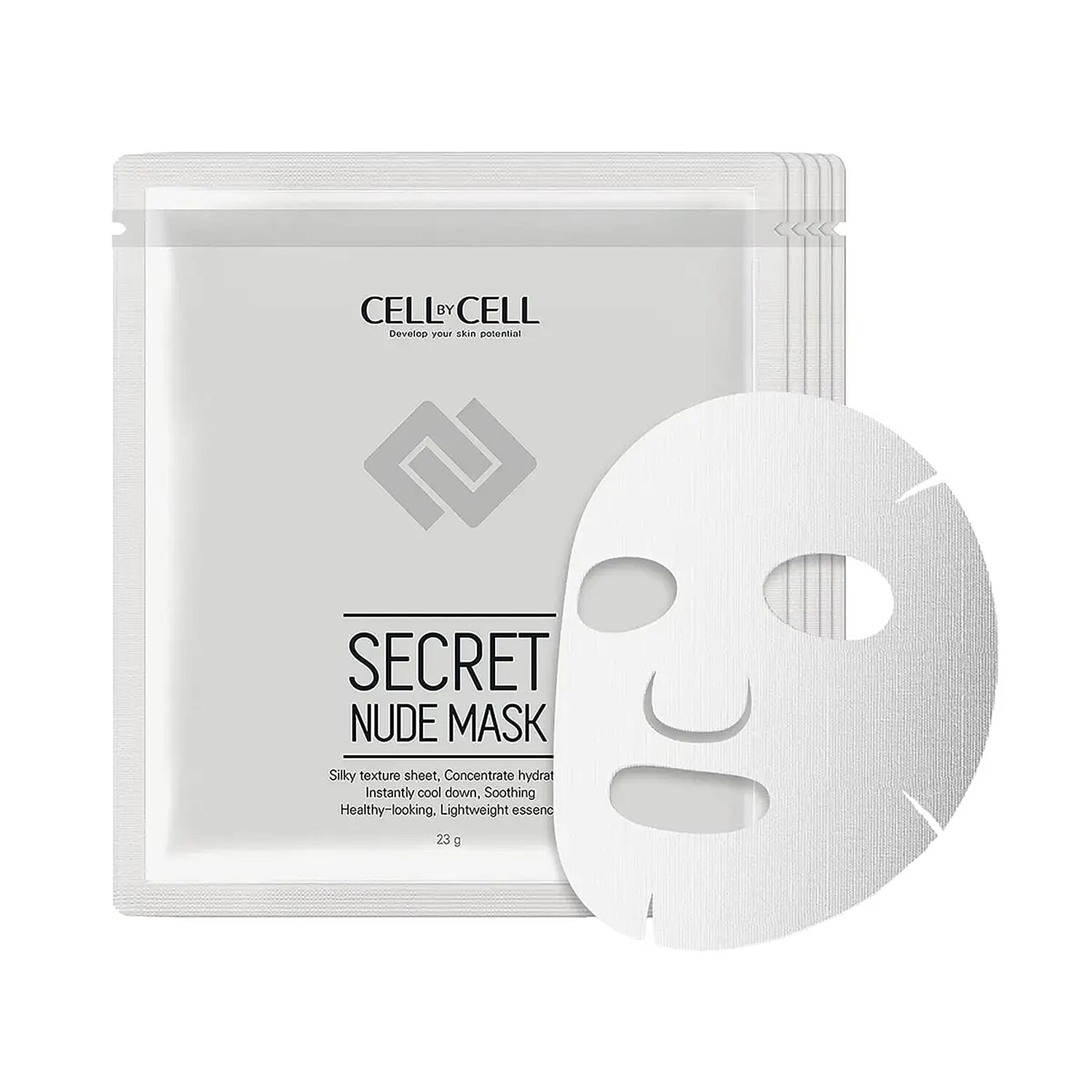 CellbyCell Secret Nude Silky Sheet Mask, 5ct