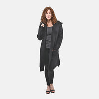 Badgley Mischka Black Cardigan Sweater with Hood - S