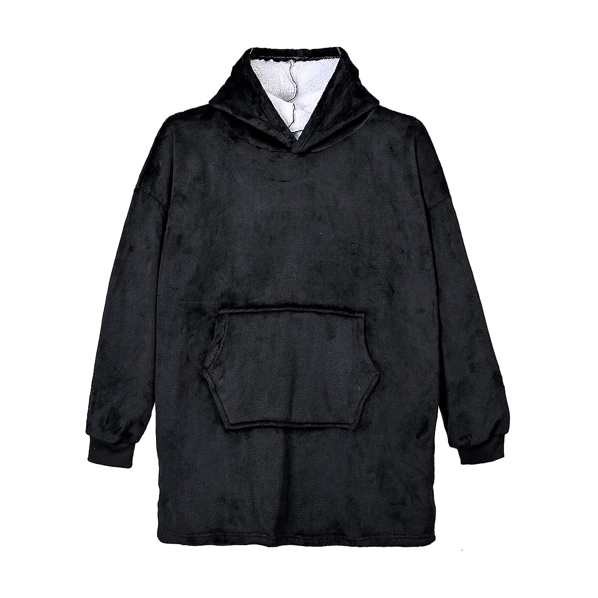 Solid Colored Warm and Cozy Blanket Hoodie with Kangaroo Pocket (31.5"x29.1")