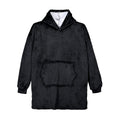 Solid Colored Warm and Cozy Blanket Hoodie with Kangaroo Pocket (31.5"x29.1") - Sticky add to cart bar