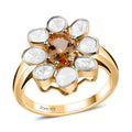 Premium Imperial Topaz, Diamond (0.64 cts) Ring in Vermeil YG Over Sterling Silver (Size 8.0) 1.90 ctw - Sticky add to cart bar