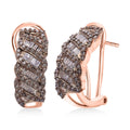 D'Joy Diamond Eternal Wave Earrings in Rhodium Over Sterling Silver 1.00 ctw - Sticky add to cart bar