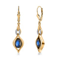 D'Joy Malagasy Labradorite and White Zircon Lever Back Earrings in Vermeil Yellow Gold Over Sterling Silver 4.35 ctw - Sticky add to cart bar