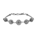 TLV Bali Legacy Sterling Silver Toggle Clasp Oval Bracelet (7.25 In) (18 g) - Sticky add to cart bar
