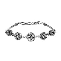 TLV Bali Legacy Sterling Silver Toggle Clasp Oval Bracelet (7.25 In) (18 g)