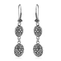 TLV Bali Legacy Sterling Silver Toggle Clasp Oval Dangle Earrings (8.55 g) - Sticky add to cart bar