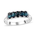 Certified and Appraised Luxoro 14K White Gold AAA Monte Belo Indicolite, Diamond (G-H, I2) Ring (Size 9.0) 1.35 ctw - Sticky add to cart bar