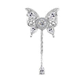 Moissanite Butterfly Pendant in Rhodium Over Sterling Silver 1.90 ctw - Sticky add to cart bar