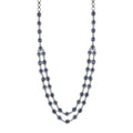 Kashmir Kyanite and White Zircon Necklace 18-20 Inches in Platinum Over Sterling Silver 10.75 ctw - Sticky add to cart bar
