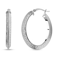 Sterling Silver Hoop Earrings (3.40 g)