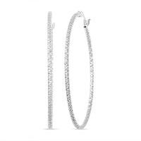 Sterling Silver 40mm Earrings (2.20 g)