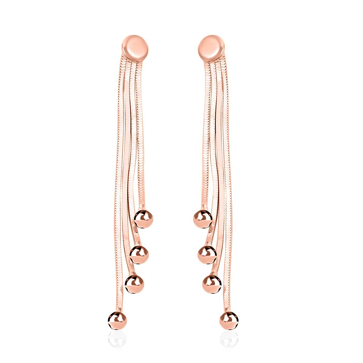 Earrings in 14K Rose Gold Over Sterling Silver 2.50 Grams