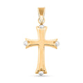 14K Yellow and White Gold Cross Pendant 0.31 Grams - Sticky add to cart bar