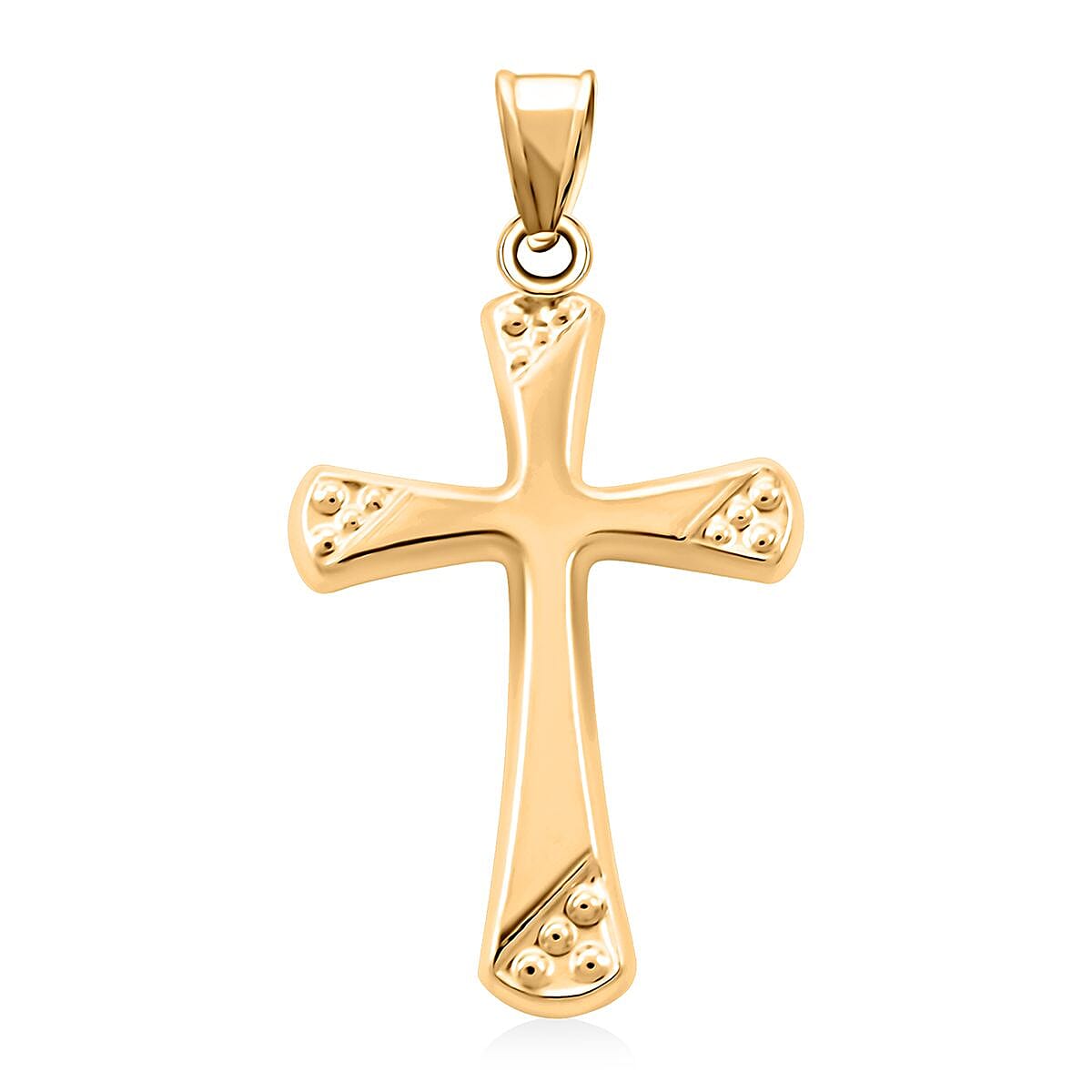 14K Yellow Gold Cross Pendant without Chain 0.36 Grams