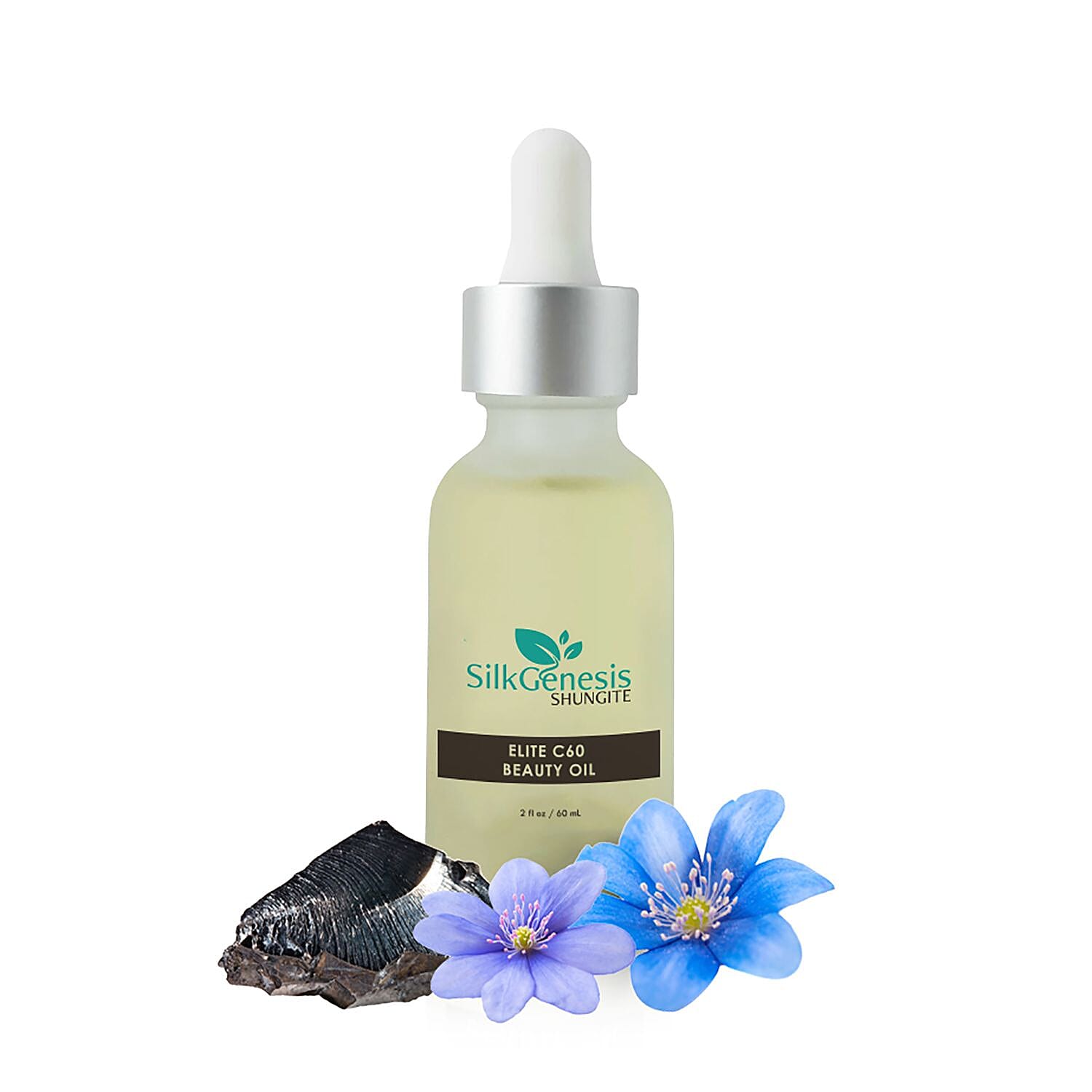 Silk Genesis Shungite Elite C60 Beauty Oil with Vitamin C 2oz