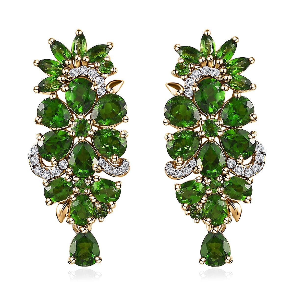 Sky Blue Topaz and Multi Gemstone Earrings in Vermeil Yellow Gold Over Sterling Silver 8.40 ctw (Del. in 8-10 Days)