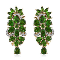 Sky Blue Topaz and Multi Gemstone Earrings in Vermeil Yellow Gold Over Sterling Silver 8.40 ctw (Del. in 8-10 Days)