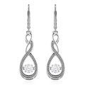 Moissanite Lever Back Earrings in Platinum Over Sterling Silver 0.90 ctw - Sticky add to cart bar