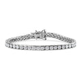 Moissanite Tennis Bracelet in Platinum Over Sterling Silver (6.50 In) (Del. in 10-12 Days) 5.00 ctw - Sticky add to cart bar