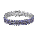TLV Tanzanite Bracelet in Platinum Over Sterling Silver (6.50 In) 18.90 ctw - Sticky add to cart bar