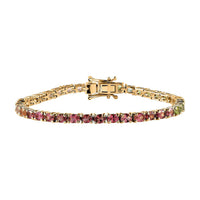 Epic Deal Premium Calabar Multi-Color Tourmaline Tennis Bracelet in Vermeil YG Over Sterling Silver (6.50 In) 6.25 ctw