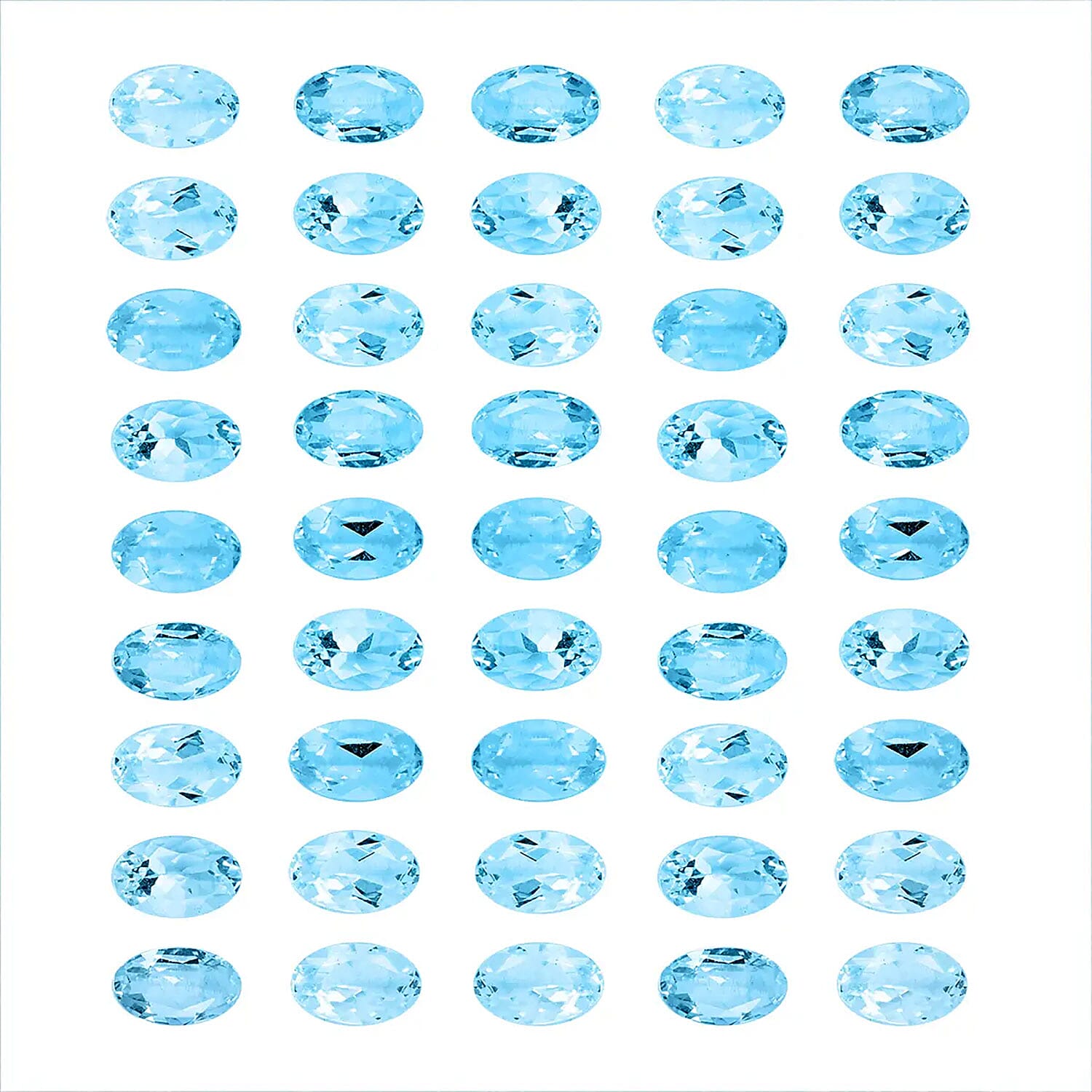 AAAA Aquamarine Assorted Box (Ovl 5x3 mm) 10.00 ctw