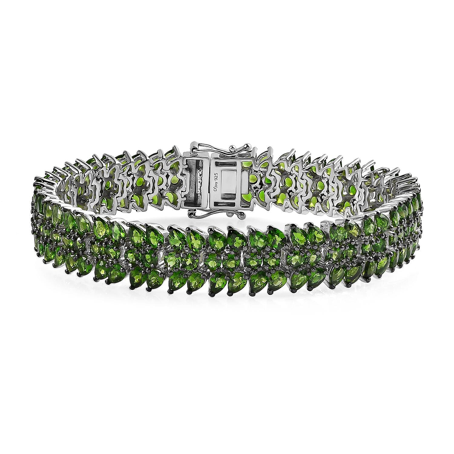 TLV Tanzanite Bracelet in Platinum Over Sterling Silver (6.50 In) 18.90 ctw
