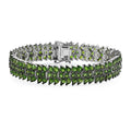 TLV Tanzanite Bracelet in Platinum Over Sterling Silver (6.50 In) 18.90 ctw - Sticky add to cart bar