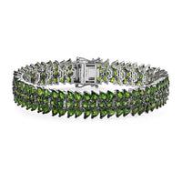 TLV Tanzanite Bracelet in Platinum Over Sterling Silver (6.50 In) 18.90 ctw