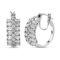 Epic Deal Moissanite Earrings in Platinum Over Sterling Silver 5.20 ctw