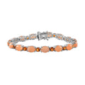 Peach Moonstone, Santa Ana Madeira Citrine Bracelet in Platinum Over Sterling Silver (7.25 In) 20.90 ctw - Sticky add to cart bar