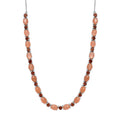 D'Joy Peach Moonstone and Santa Ana Madeira Citrine Necklace 18-20 Inches in Platinum Over Sterling Silver 29.40 ctw - Sticky add to cart bar