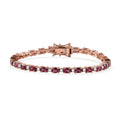 Premium Ouro Fino Rubellite and Moissanite Bracelet in Vermeil Rose Gold Over Sterling Silver (6.50 In) 5.20 ctw - Sticky add to cart bar