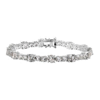 TLV White Topaz Bracelet in Platinum Over Sterling Silver (7.25 In) 19.90 ctw