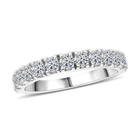 Lab Grown Diamond (F-G, VS) Eternity Band Ring in Platinum Over Sterling Silver (Size 8.0) 1.00 ctw