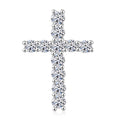 Luxuriant Lab Grown Diamond F-G VS Cross Pendant without Chain in Platinum Over Sterling Silver 0.25 ctw - Sticky add to cart bar