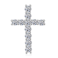 Luxuriant Lab Grown Diamond F-G VS Cross Pendant without Chain in Platinum Over Sterling Silver 0.25 ctw