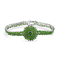 Chrome Diopside 19.85 ctw Bracelet in Platinum Over Sterling Silver (7.25 In) - Sticky add to cart bar