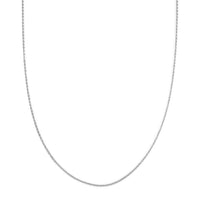 Rhodium Over Sterling Silver Cable Chain Necklace 20 Inches 2.55 Grams