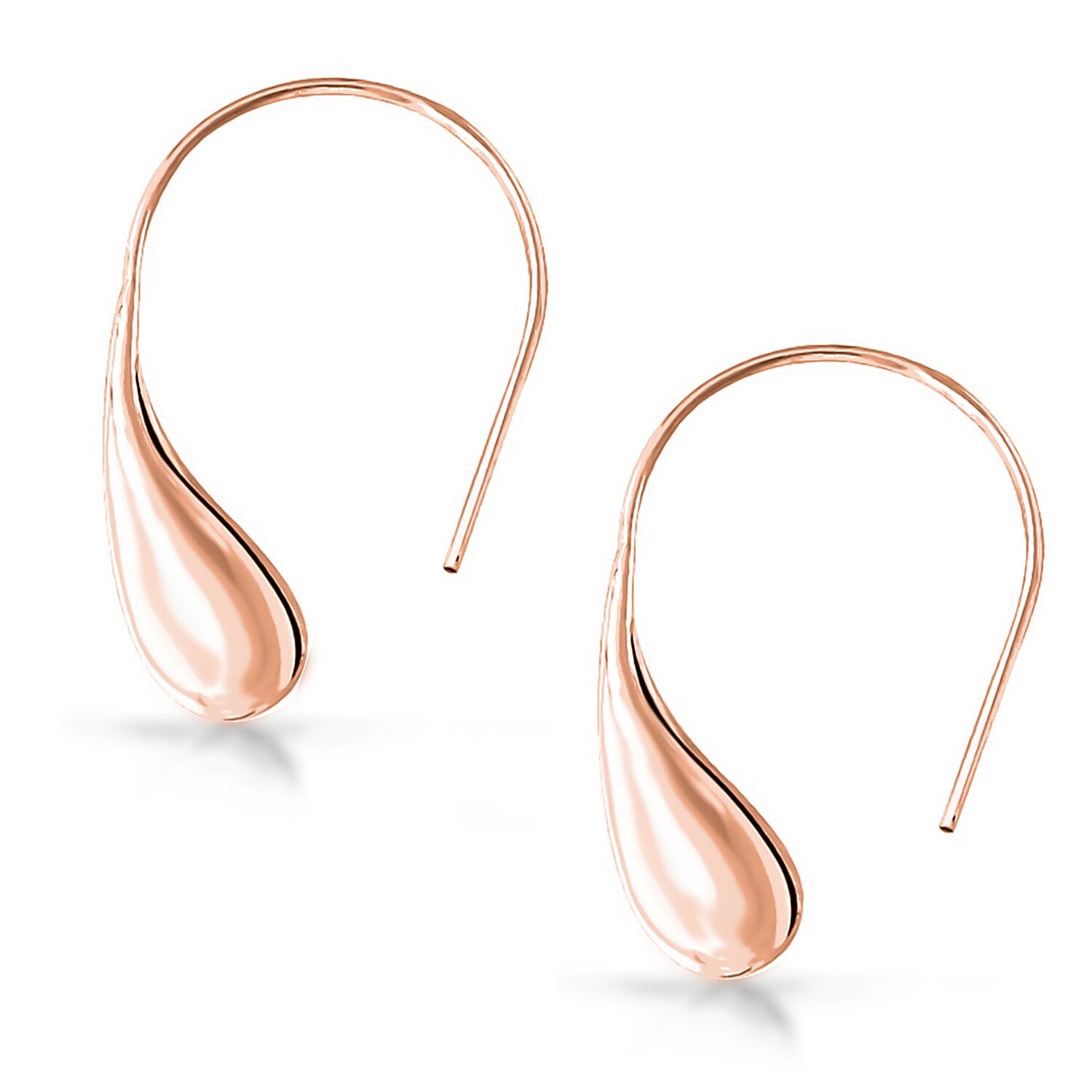 Earrings in Vermeil Rose Gold Over Sterling Silver 2.90 Grams