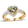 Luxoro 14K Yellow Gold AAA Turkizite and G-H I2 Diamond Heart Ring (Size 10.0) 2.35 ctw - Sticky add to cart bar