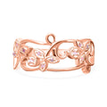 Uncut Natural Pink Diamond Accent Ring in Vermeil RG Over Sterling Silver (Size 10.0) 0.05 ctw - Sticky add to cart bar