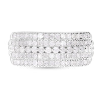 White Diamond Ring in Platinum Over Sterling Silver (Size 8) 1.00 ctw