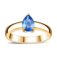 Kashmir Kyanite Solitaire Ring in Vermeil YG Over Sterling Silver (Size 10.0) 0.85 ctw