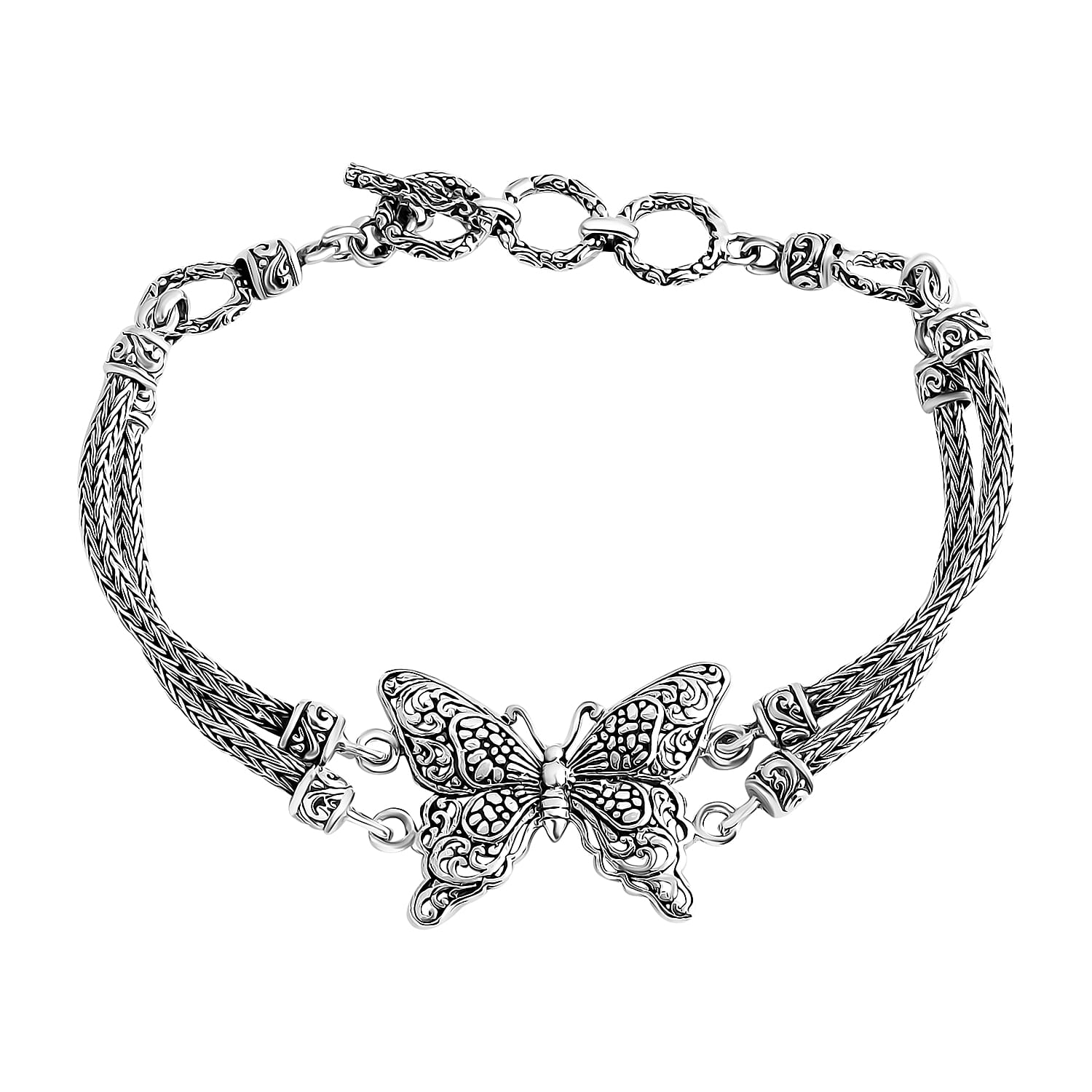 TLV Sterling Silver Bracelet (Size - 8), Silver Wt. 20 g (8.00 In)